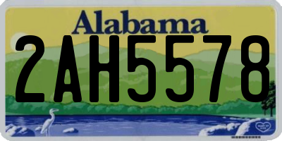 AL license plate 2AH5578