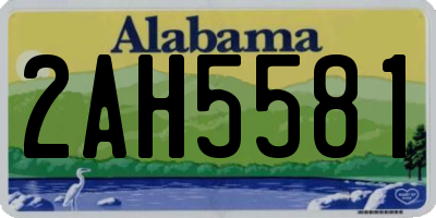 AL license plate 2AH5581