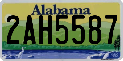 AL license plate 2AH5587