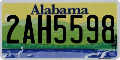 AL license plate 2AH5598