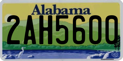 AL license plate 2AH5600