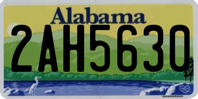 AL license plate 2AH5630