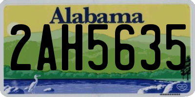 AL license plate 2AH5635