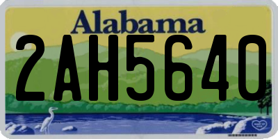 AL license plate 2AH5640