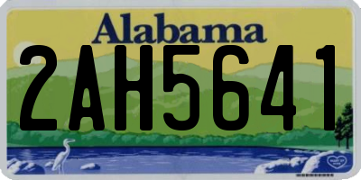 AL license plate 2AH5641