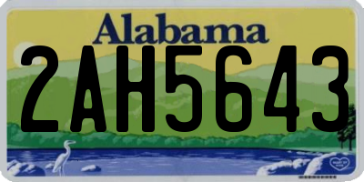 AL license plate 2AH5643
