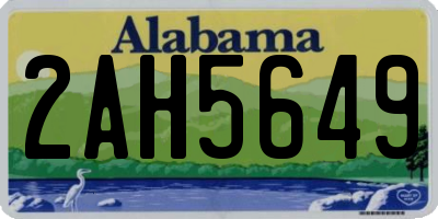 AL license plate 2AH5649