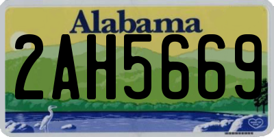 AL license plate 2AH5669