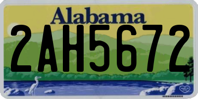 AL license plate 2AH5672