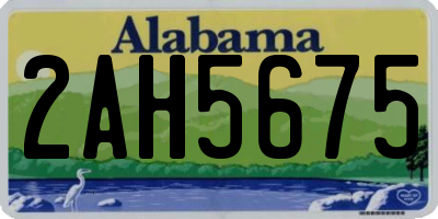 AL license plate 2AH5675