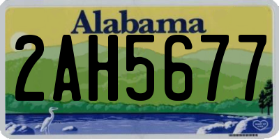 AL license plate 2AH5677