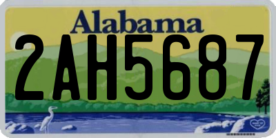 AL license plate 2AH5687