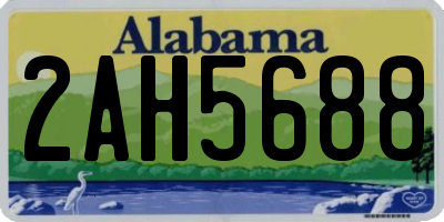 AL license plate 2AH5688
