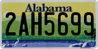 AL license plate 2AH5699