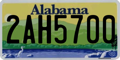 AL license plate 2AH5700