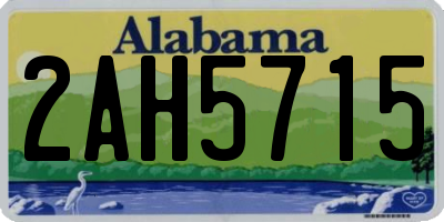 AL license plate 2AH5715