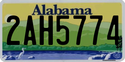 AL license plate 2AH5774
