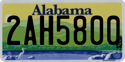 AL license plate 2AH5800