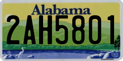 AL license plate 2AH5801