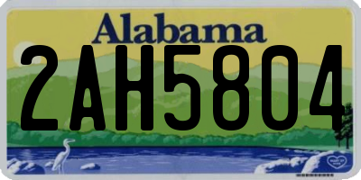 AL license plate 2AH5804