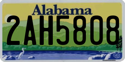 AL license plate 2AH5808