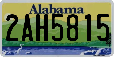 AL license plate 2AH5815