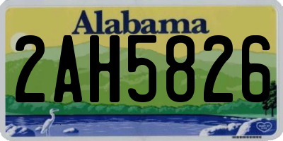 AL license plate 2AH5826