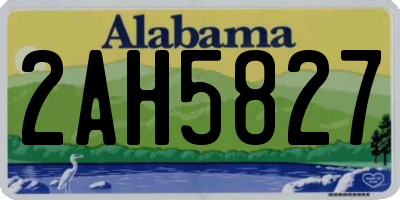 AL license plate 2AH5827