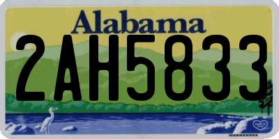 AL license plate 2AH5833