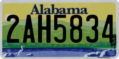 AL license plate 2AH5834