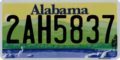 AL license plate 2AH5837