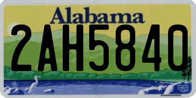 AL license plate 2AH5840