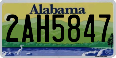 AL license plate 2AH5847