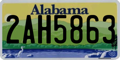 AL license plate 2AH5863