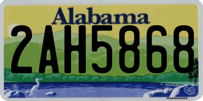 AL license plate 2AH5868