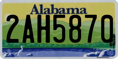 AL license plate 2AH5870