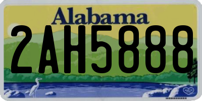 AL license plate 2AH5888