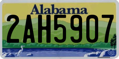 AL license plate 2AH5907