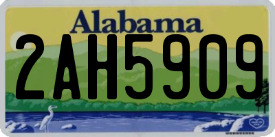 AL license plate 2AH5909