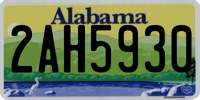 AL license plate 2AH5930
