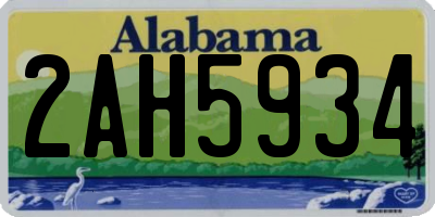 AL license plate 2AH5934
