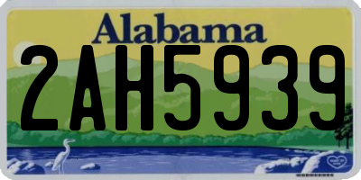 AL license plate 2AH5939