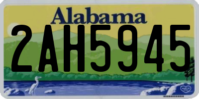 AL license plate 2AH5945