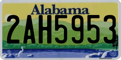 AL license plate 2AH5953