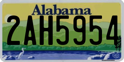 AL license plate 2AH5954