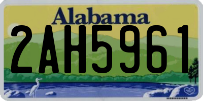 AL license plate 2AH5961