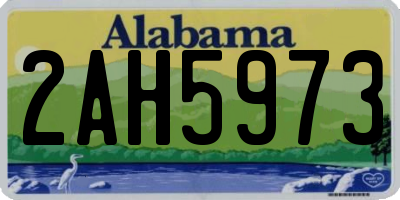 AL license plate 2AH5973