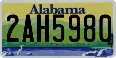 AL license plate 2AH5980