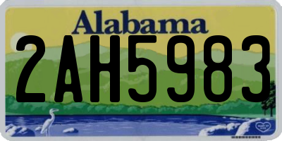 AL license plate 2AH5983