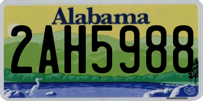 AL license plate 2AH5988